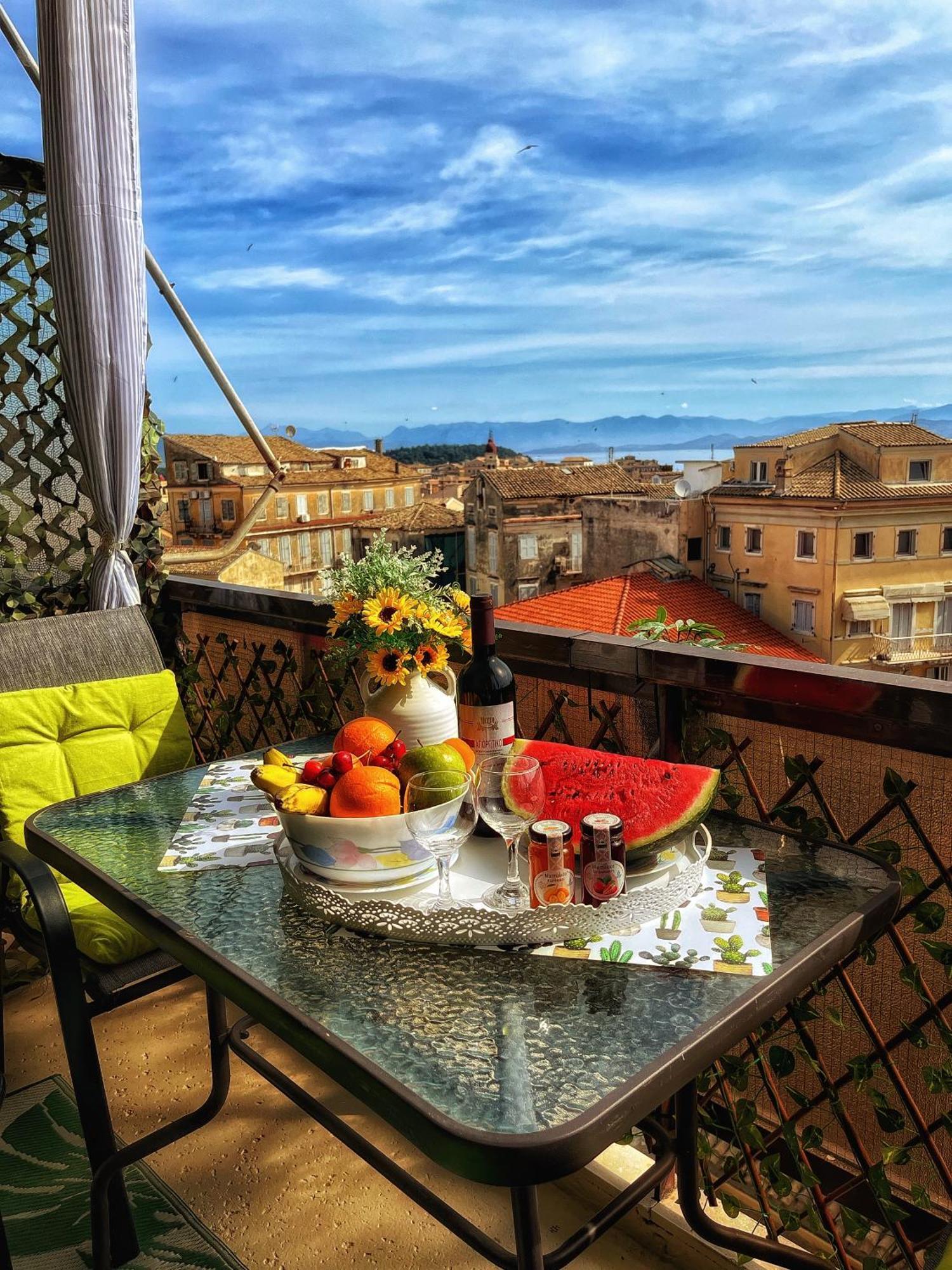 Corfu Panoramic View All The City Buitenkant foto