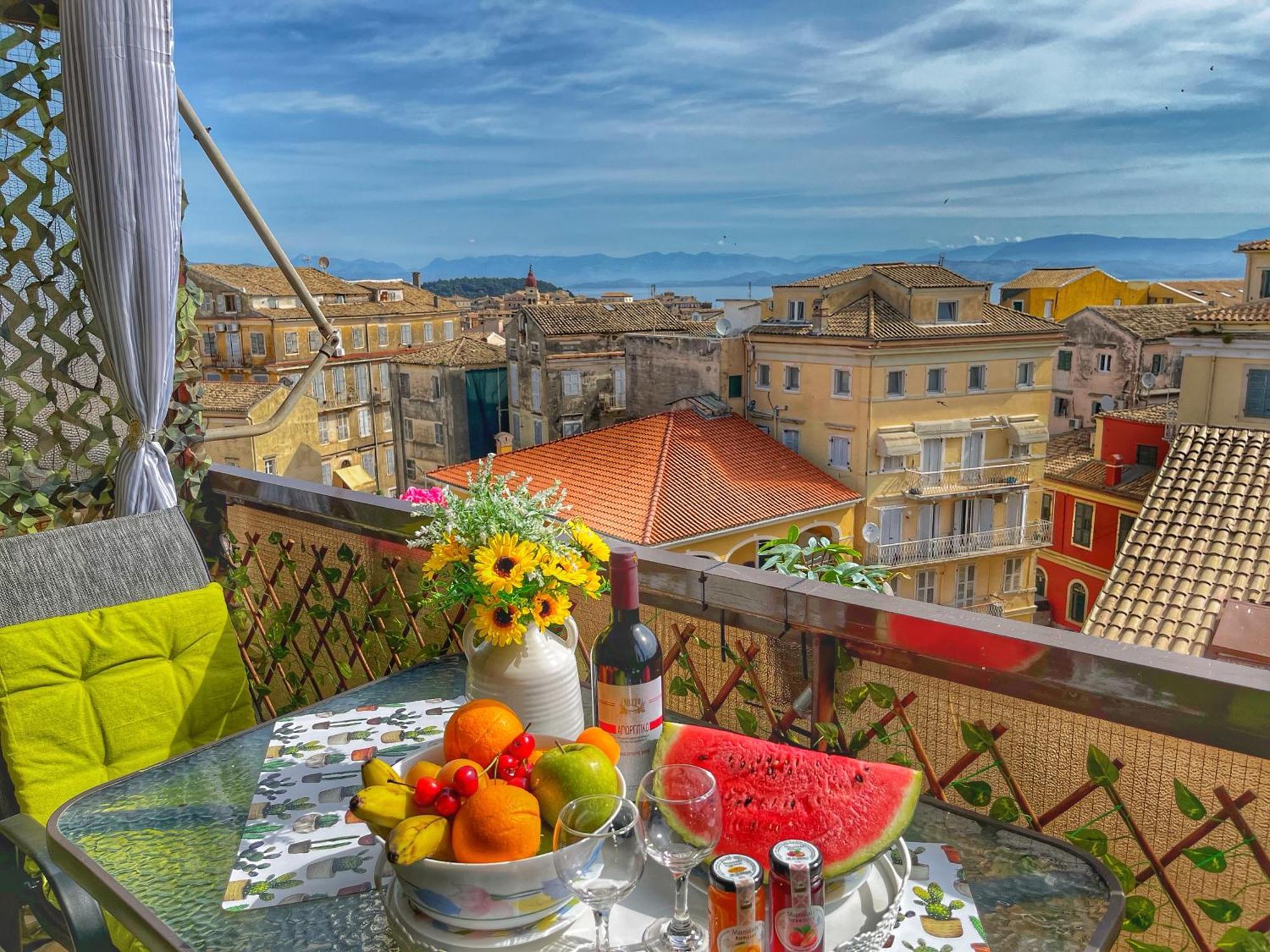 Corfu Panoramic View All The City Buitenkant foto